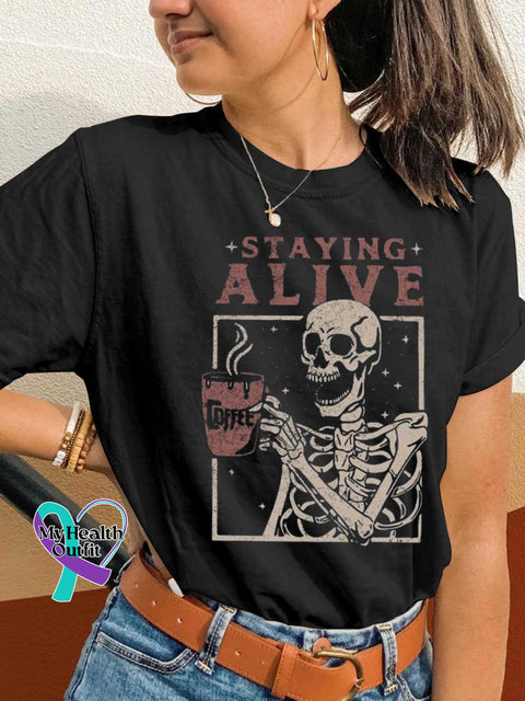 STAYING ALIVE T-shirt Black / S