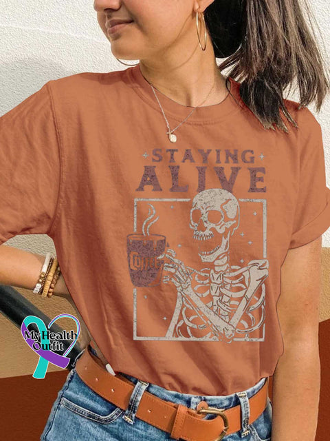 STAYING ALIVE T-shirt Orange / S