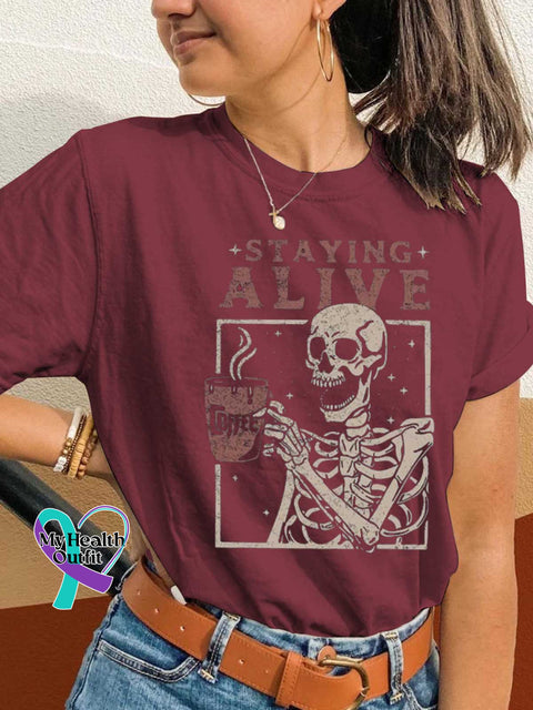 STAYING ALIVE T-shirt Red / S