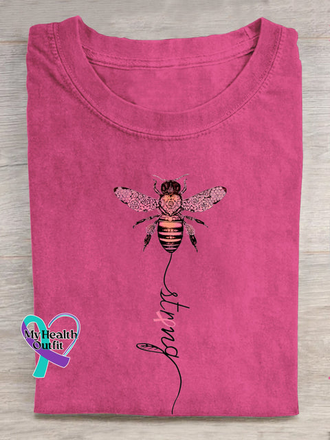 Strong Breast Cancer Awareness T shirt Pink / S