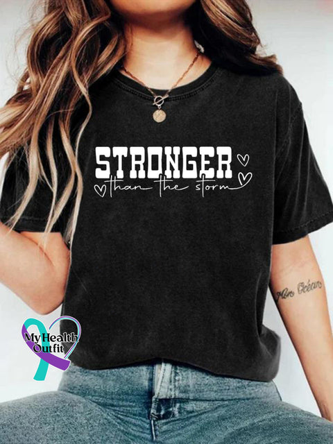 Stronger Than The Storm Art T-shirt Black / S
