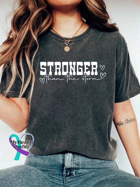 Stronger Than The Storm Art T-shirt DarkGray / S