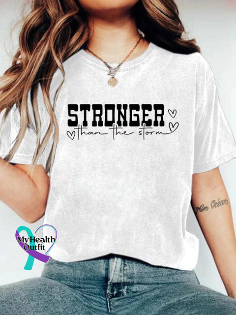Stronger Than The Storm Art T-shirt White / S