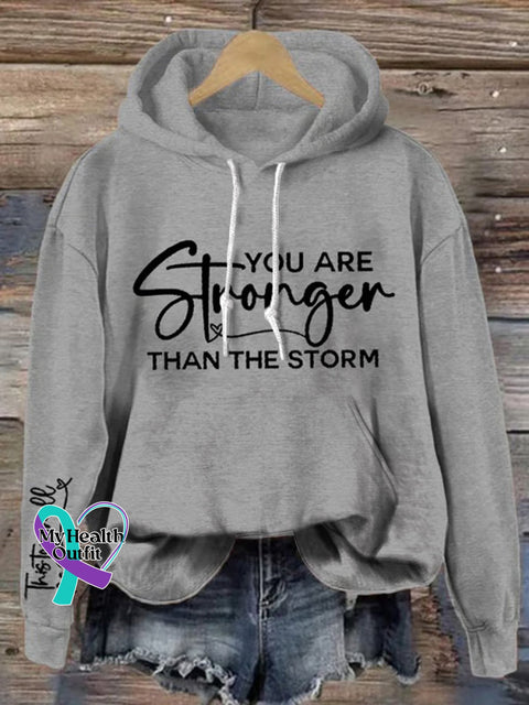 Stronger ThanThe Storm Art Print Casual Sweatshirt Grey / S