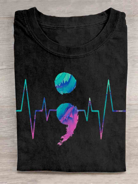 Suicide Awareness Art T-shirt Black / S