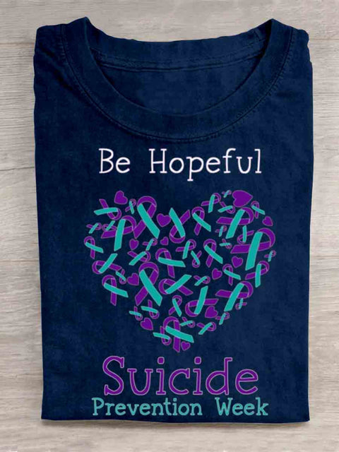 Suicide Awareness Art T-shirt Blue / S