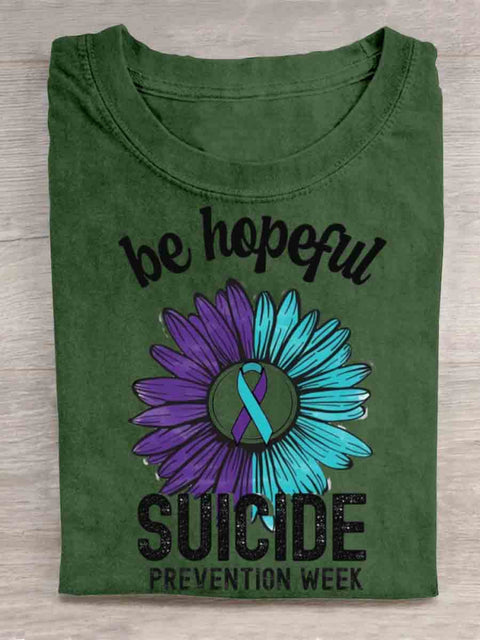 Suicide Awareness Art T-shirt Green / S