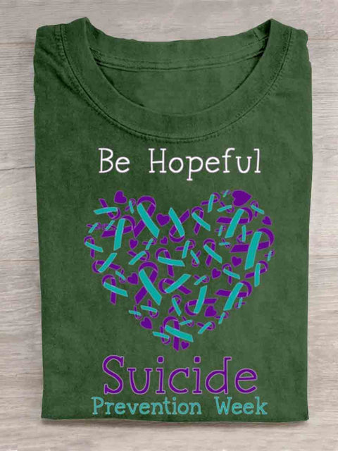 Suicide Awareness Art T-shirt Green / S