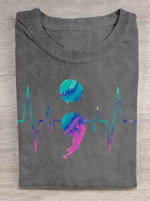 Suicide Awareness Art T-shirt Grey / S