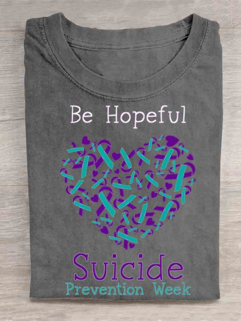 Suicide Awareness Art T-shirt Grey / S