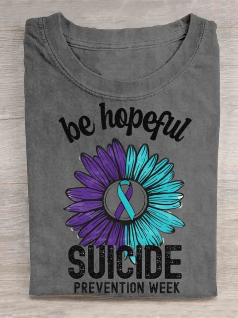 Suicide Awareness Art T-shirt Grey / S