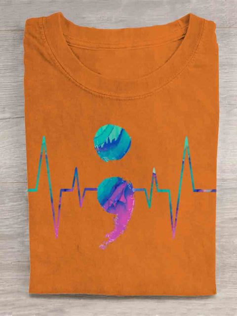 Suicide Awareness Art T-shirt Orange / S
