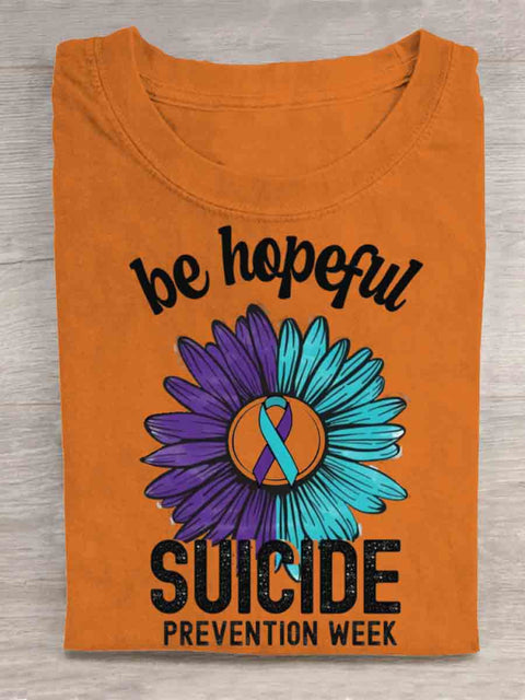 Suicide Awareness Art T-shirt Orange / S