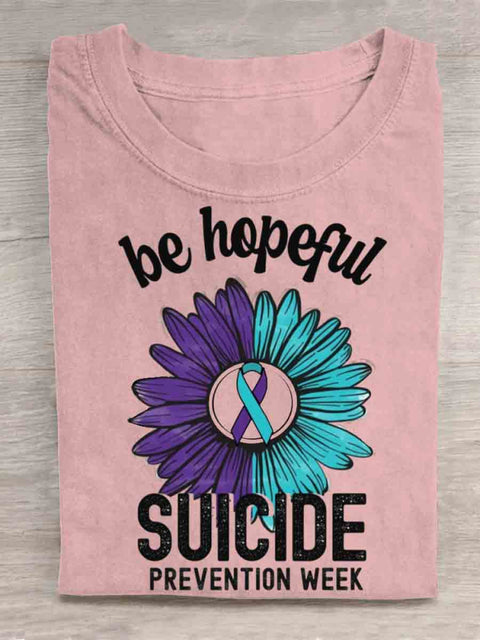 Suicide Awareness Art T-shirt Pink / S