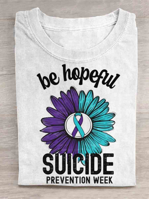 Suicide Awareness Art T-shirt White / S