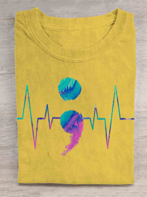 Suicide Awareness Art T-shirt Yellow / S