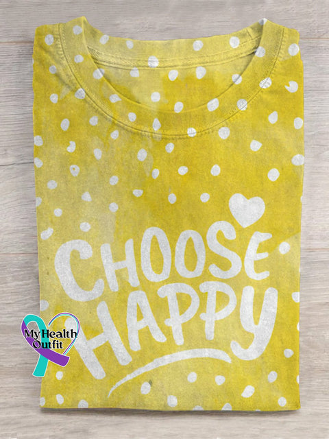 Suicide Prevention Awareness Choose Happiness Yellow / S