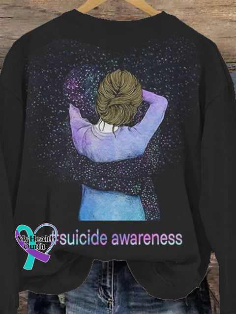Suicide Prevention Awareness Full Text: Stay Your Story Isn’t Over Casual Sweatshirt