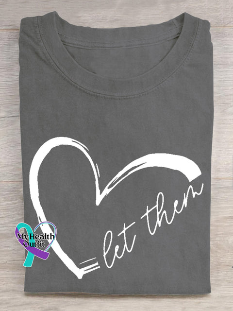 Suicide Prevention Awareness Let Them Print T-Shirt Grey / S
