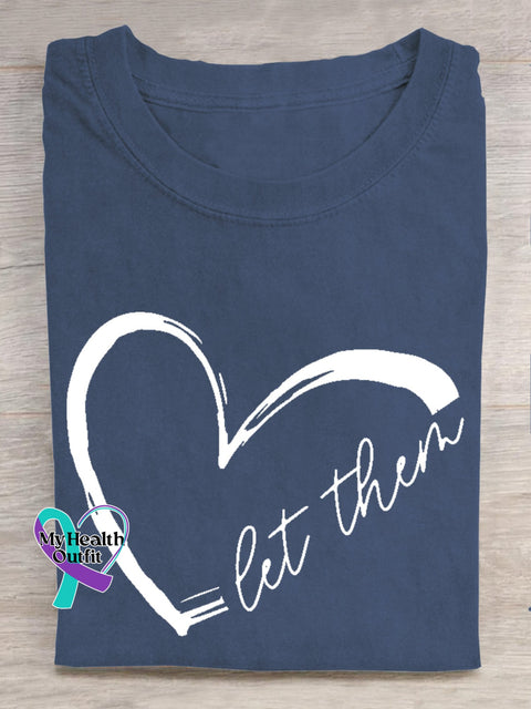 Suicide Prevention Awareness Let Them Print T-Shirt Navy / S