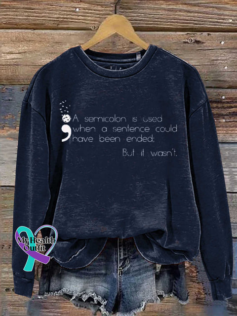 SUICIDE PREVENTION AWARENESS Mental Health Awareness Casual Sweatshirt Blue / S