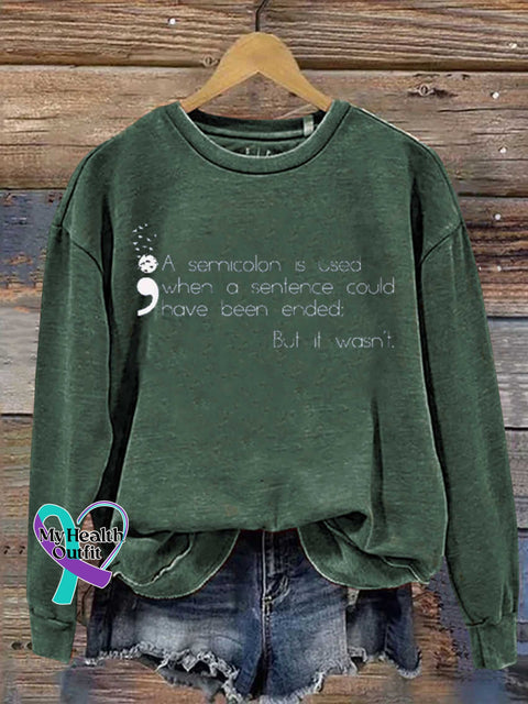 SUICIDE PREVENTION AWARENESS Mental Health Awareness Casual Sweatshirt Green / S