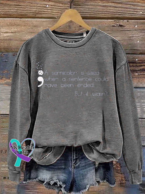 SUICIDE PREVENTION AWARENESS Mental Health Awareness Casual Sweatshirt Grey / S