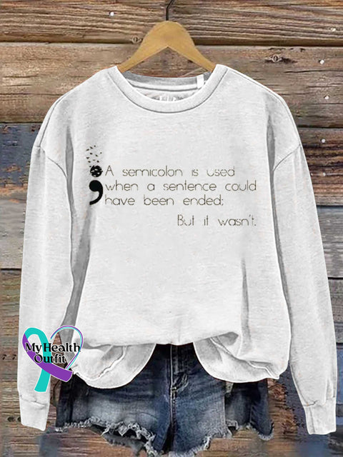 SUICIDE PREVENTION AWARENESS Mental Health Awareness Casual Sweatshirt White / S