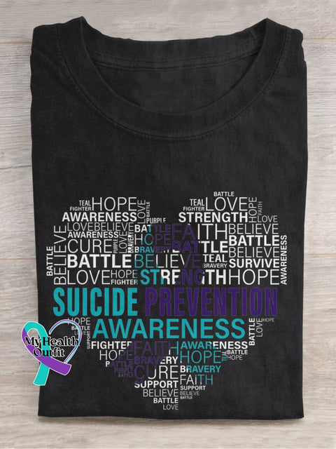 Suicide Prevention Awareness T-Shirt Black / S