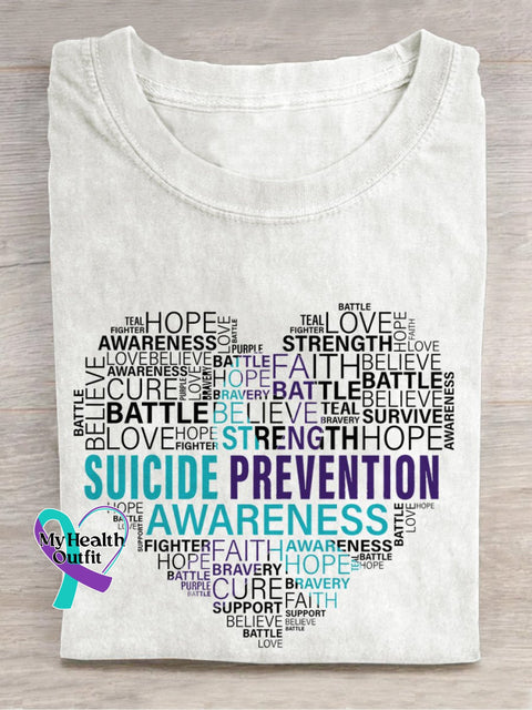 Suicide Prevention Awareness T-Shirt White / S