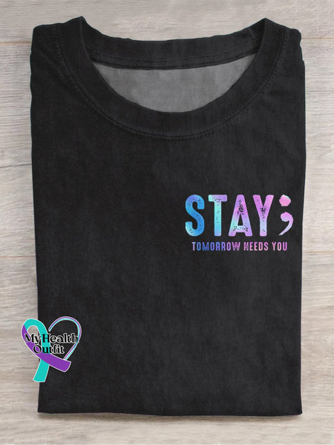 Suicide Prevention Awareness Tomorrow Needs You T-Shirt Black / S