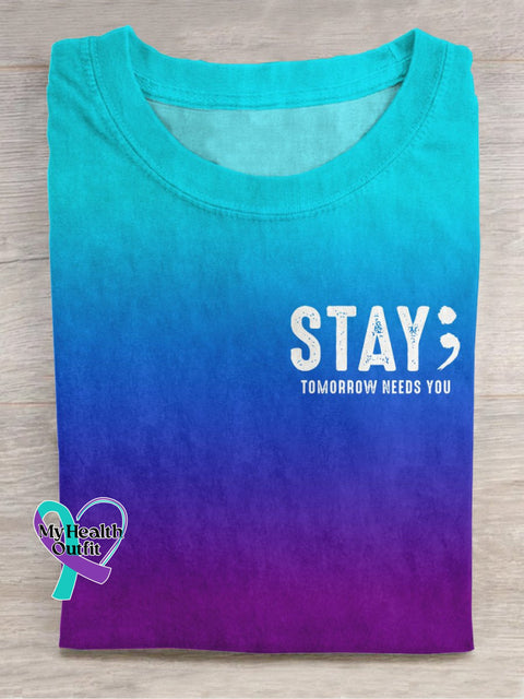 Suicide Prevention Awareness Tomorrow Needs You T-Shirt Multicolor / S