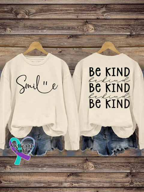Suicide Prevention Awareness You Matter Self Love Print Casual Sweatshirt Beige / L