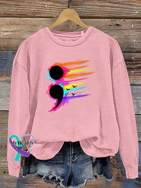 Suicide Prevention Casual Sweatshirt Pink / S