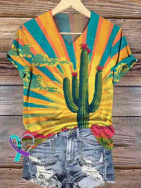 Sun Rise Art T-Shirt Multicolor / S