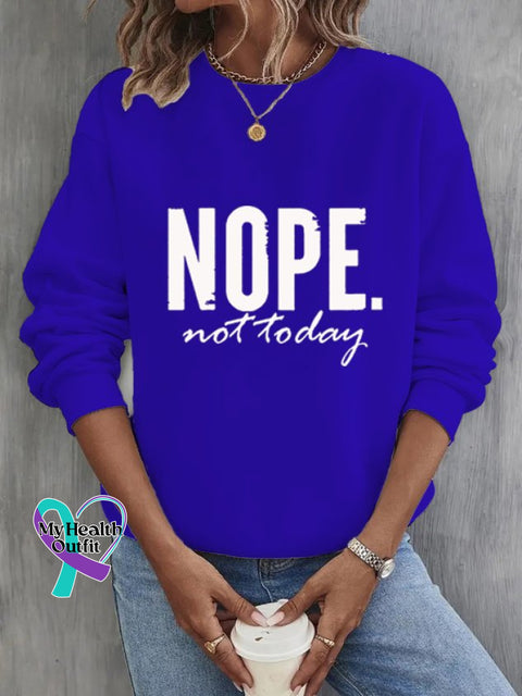 Text Letters Loose Sweatshirt Blue / S(6-8)