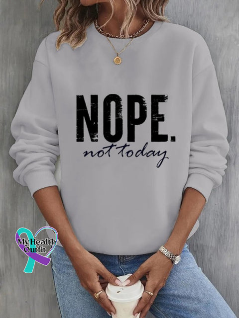 Text Letters Loose Sweatshirt Gray / S(6-8)