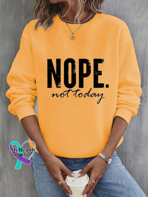 Text Letters Loose Sweatshirt Orange / S(6-8)