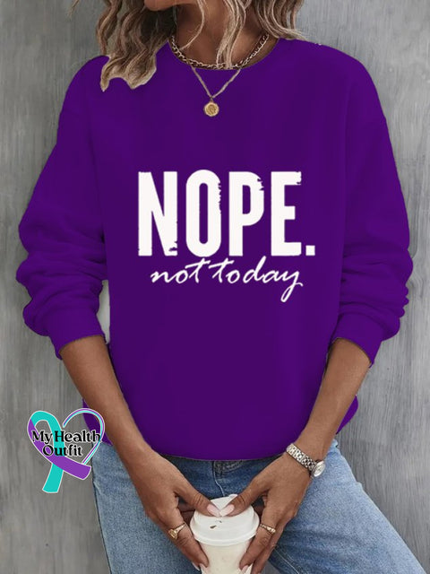 Text Letters Loose Sweatshirt Purple / S(6-8)