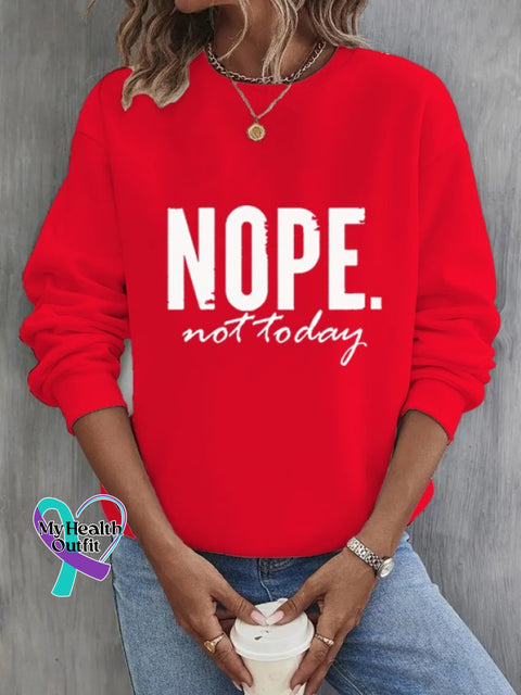 Text Letters Loose Sweatshirt Red / S(6-8)
