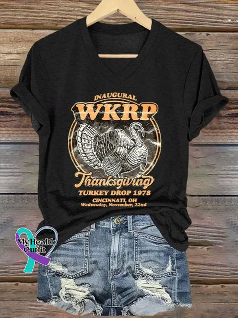 Thanks Giving Art Print T-shirt Black / S