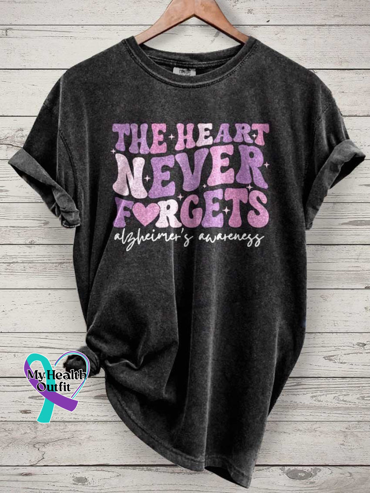 The Heart Never Forgets Dementia Alzheimer’s Awareness T-Shirt Multicolor / S