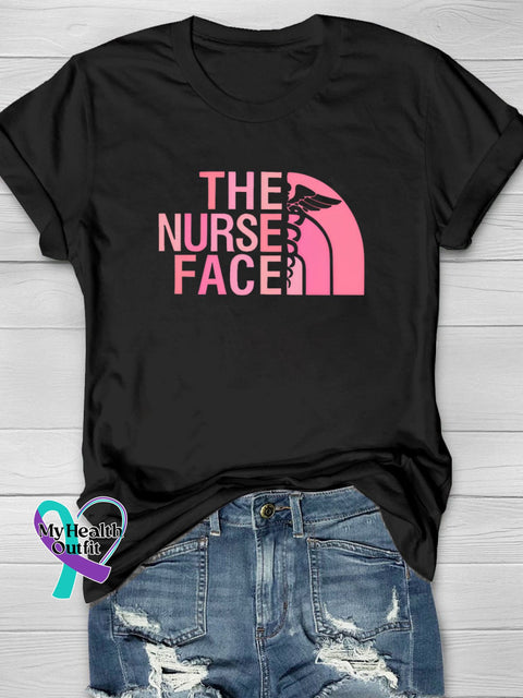 The Nurse Face Printing T-Shirt Black / S