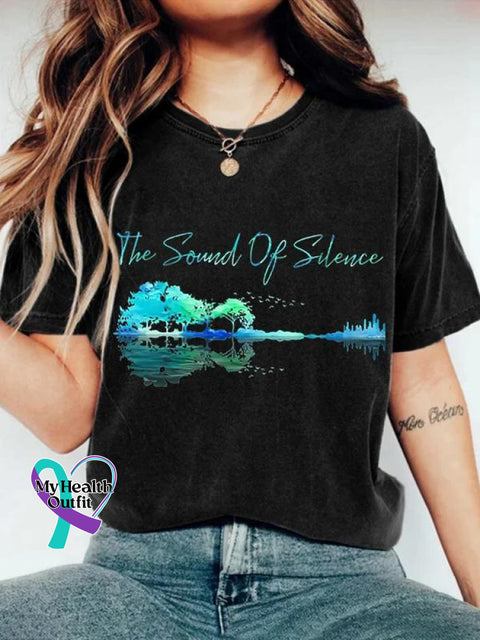 The Sound Of Silence Art Print Casual T-Shirt Black / S