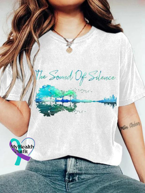 The Sound Of Silence Art Print Casual T-Shirt White / S