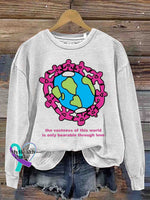 The Vastness Of This World Is Only Bearable Through Love Art Print Casual Sweatshirt White / S