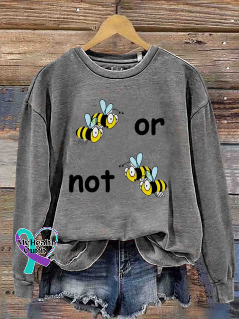 To Bee or Not to Bee Art Casual Sweatshirt Gray / S