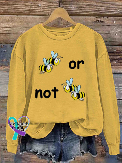 To Bee or Not to Bee Art Casual Sweatshirt Yellow / S