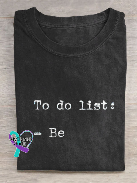 To Do List Art Pattern Print Casual T shirt Black / S
