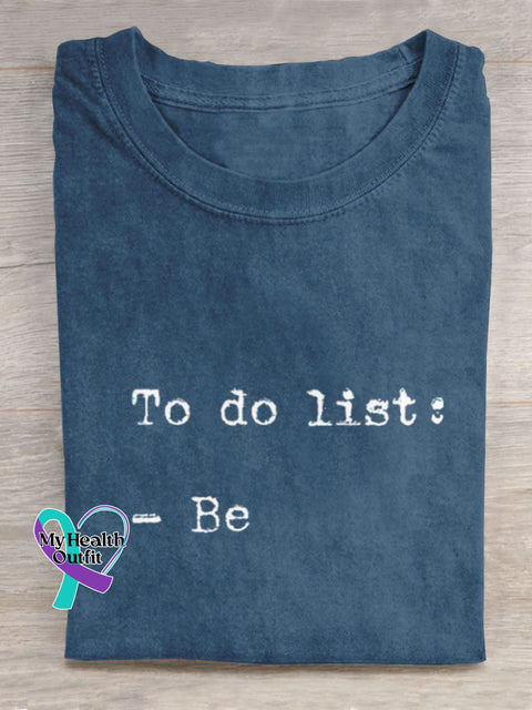 To Do List Art Pattern Print Casual T shirt Blue / S